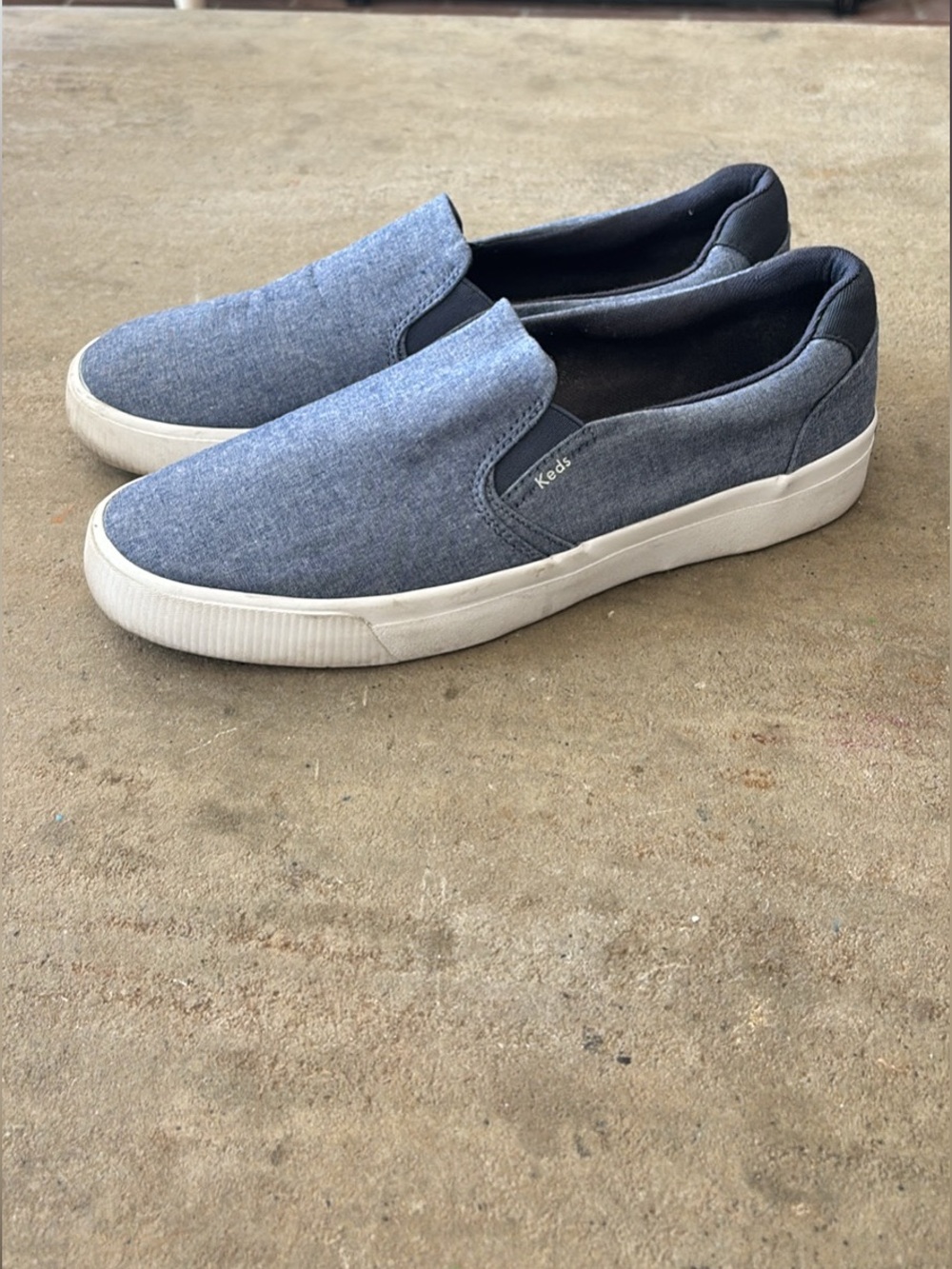 Women’s Keds Pursuit Flecked Chambray Slip On (A-7) size 9